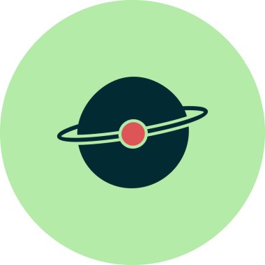 Gezegen simgesinin vektör çizimi, uzay sembolü