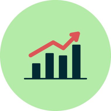 İş grafiği İstatistikler, basit web simgesi