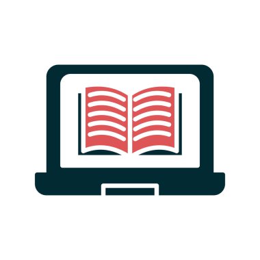 çevrimiçi öğrenme simgesi vektör illüstrasyonu