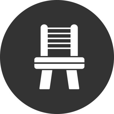 Salon sandalyesi simgesi, vektör illüstrasyonu