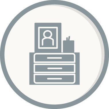 Web ve mobil için vektör simgesi. Çekmecelerin Düz Çizimi