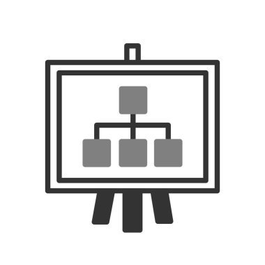 Şema vektör simgesi ile sunum tahtası Modern basit tasarım