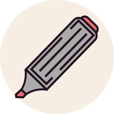 Vurgulayıcı ağ simgesi, basit illüstrasyon