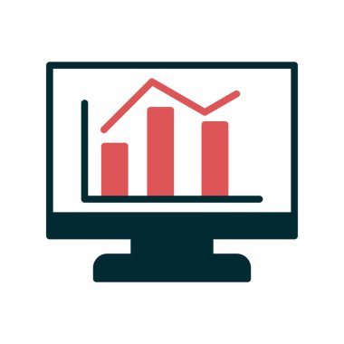 Diyagram grafik simgesi, vektör illüstrasyonu