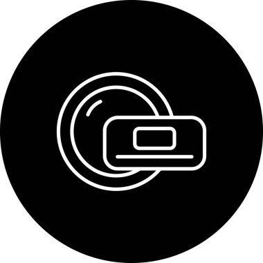 Moda stili izole edilmiş arkaplanda bulaşık makinesi simgesi