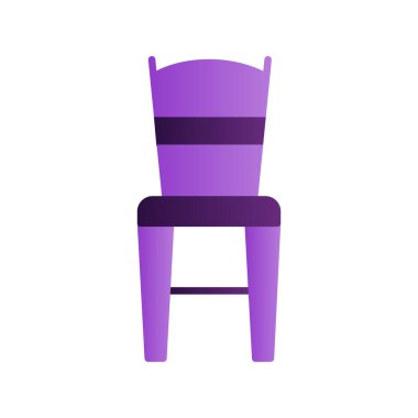 Sandalye Simgesi, vektör illüstrasyonu