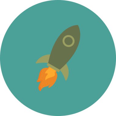 Füze simgesi, vektör çizimi