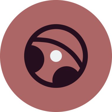 Bir direksiyon simgesinin vektör çizimi. 