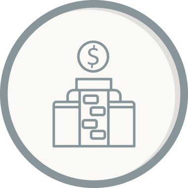 ofis binası simgesi, vektör illüstrasyonu