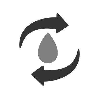 Geri dönüşüm simgesi, vektör illüstrasyonu