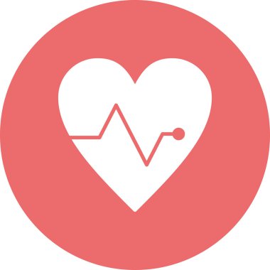 Kalp ikonu vektör illüstrasyonu