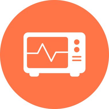 ECG İzleyicisinin vektör çizimi