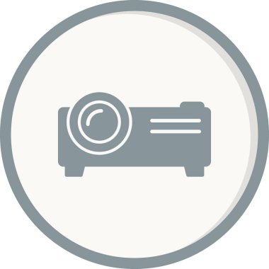 Projektör. Web simgesi basit illüstrasyon