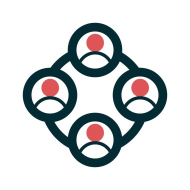 Takım simgesinin vektör çizimi, bir grup insan, takım çalışması