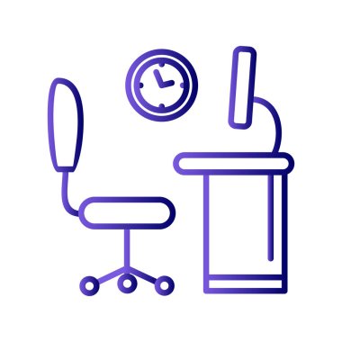 ofis tablosu vektör illüstrasyonu