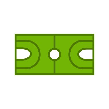 Basketbol mahkeme kutsal kişilerin resmi, vektör çizim