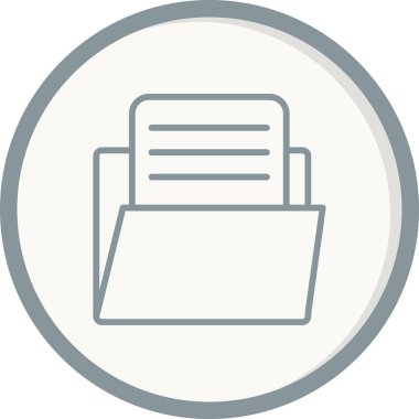 Dosya. Web simgesi basit illüstrasyon 