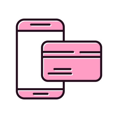 çevrimiçi ödeme ikonu vektör illüstrasyonu