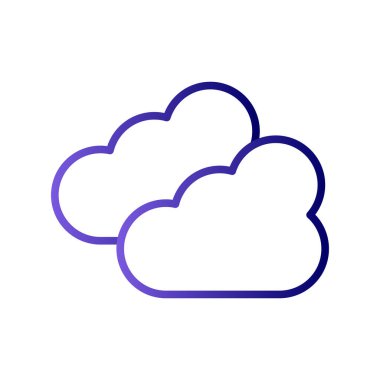 Bulut simgesi vektör illüstrasyonu