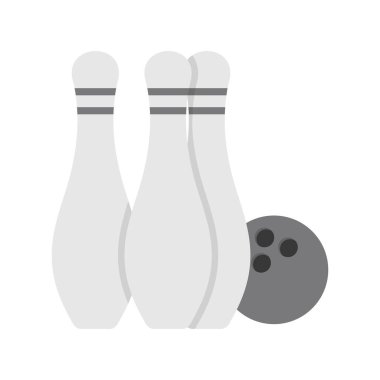 bowling. Web simgesi basit illüstrasyon 
