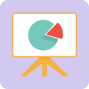 Pasta çizelgesi simgesi, vektör illüstrasyonu