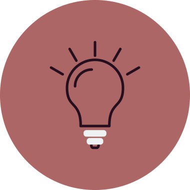 Ampul. Web simgesi basit bir illüstrasyon. fikir sembolü