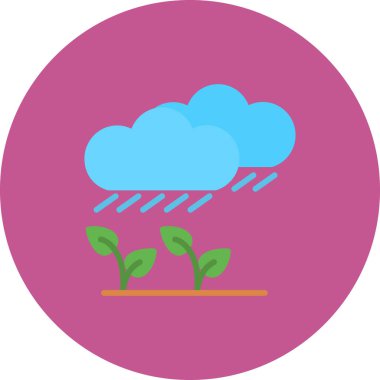 Simge vektörü yağmuru. İnce çizgi işareti. izole edilmiş sınır sembolü çizimi 