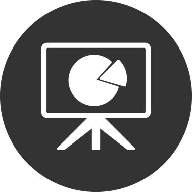 Pasta çizelgesi simgesi, vektör illüstrasyonu