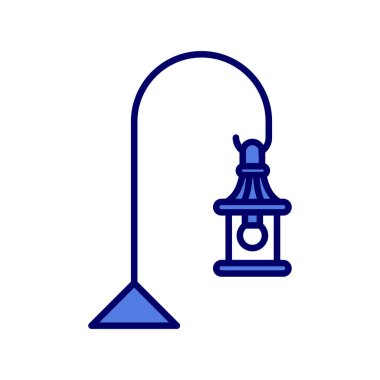 Lamba simgesi, vektör illüstrasyonu, sokak feneri 