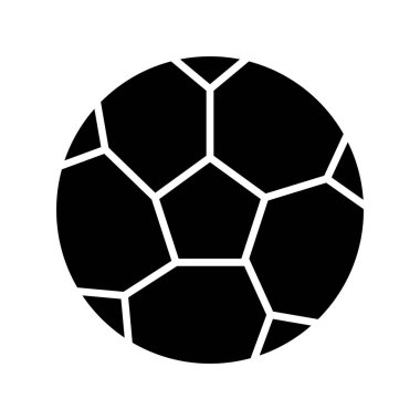 Futbol topu ikonu. Düz dizayn. vektör illüstrasyonu. 