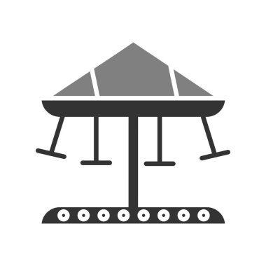 Atlıkarınca simgesi, vektör illüstrasyonu