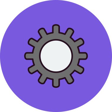 Teçhizat Web simgesi basit bir illüstrasyon. Sembol ayarlanıyor