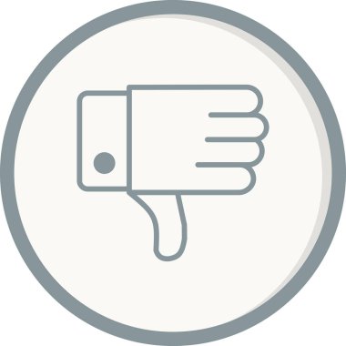 Hoşlanmıyorum. Web simgesi basit illüstrasyon 