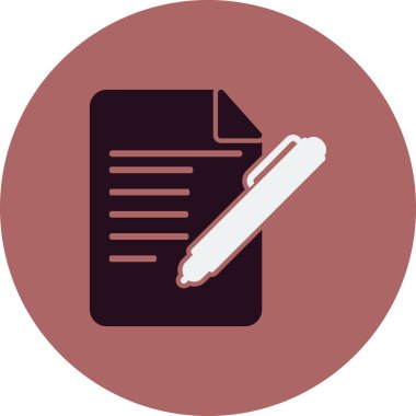 not ve kalem vektör illüstrasyonu