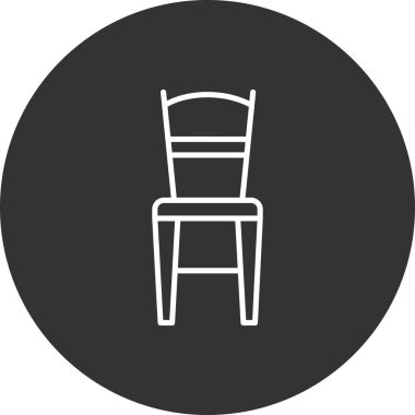 Sandalye Simgesi, vektör illüstrasyonu