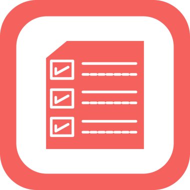 Kontrol listesi. Web simgesi vektör illüstrasyonu 