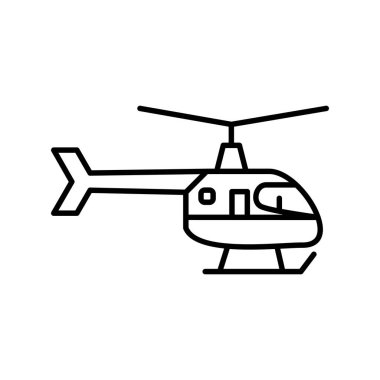 Helikopter simge vektör çizim
