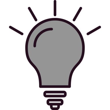 Ampul. Web simgesi basit bir illüstrasyon. fikir sembolü