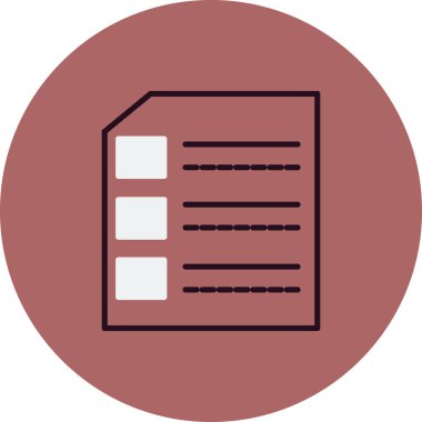 Kontrol listesi. Web simgesi vektör illüstrasyonu 