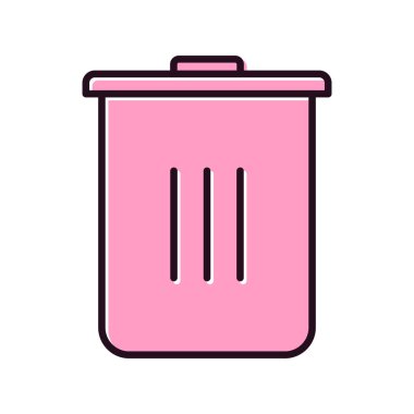 Çöp kutusu simgesi. özet çizimi  