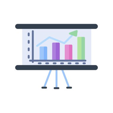 sunum simgesi vektör illüstrasyonu