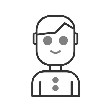 avatar vektör simgesi modern basit illüstrasyon 