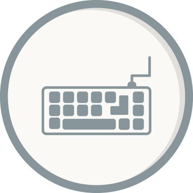 Klavye vektörü ince çizgi simgesi 