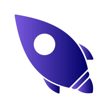 Roket ikonu. Basit tasarım