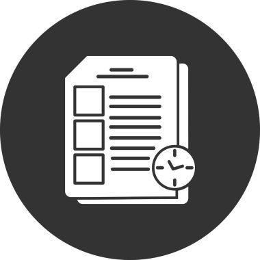 Sınav simgesi vektör illüstrasyonu