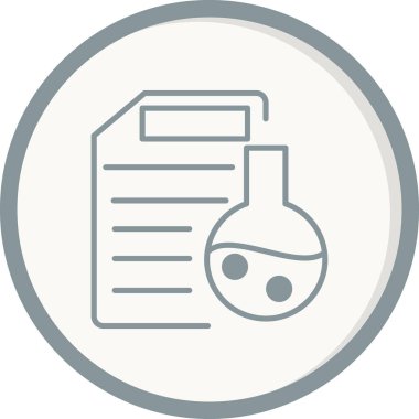 dosya ve matara, web simgesi basit illüstrasyon, kimya sembolü