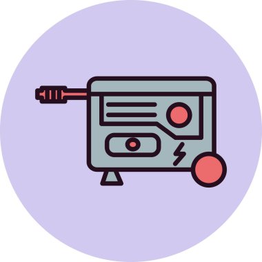 Güç oluşturma simgesi, vektör illüstrasyonu