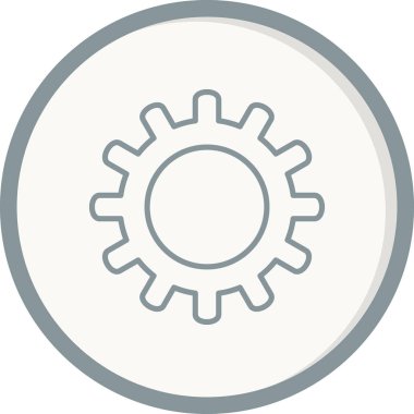 Teçhizat Web simgesi basit bir illüstrasyon. Sembol ayarlanıyor