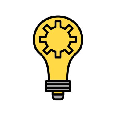 ampul vektörü ince çizgi simgesi