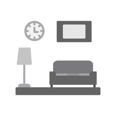 Oturma odası simgesi vektör çizimi grafik tasarımı